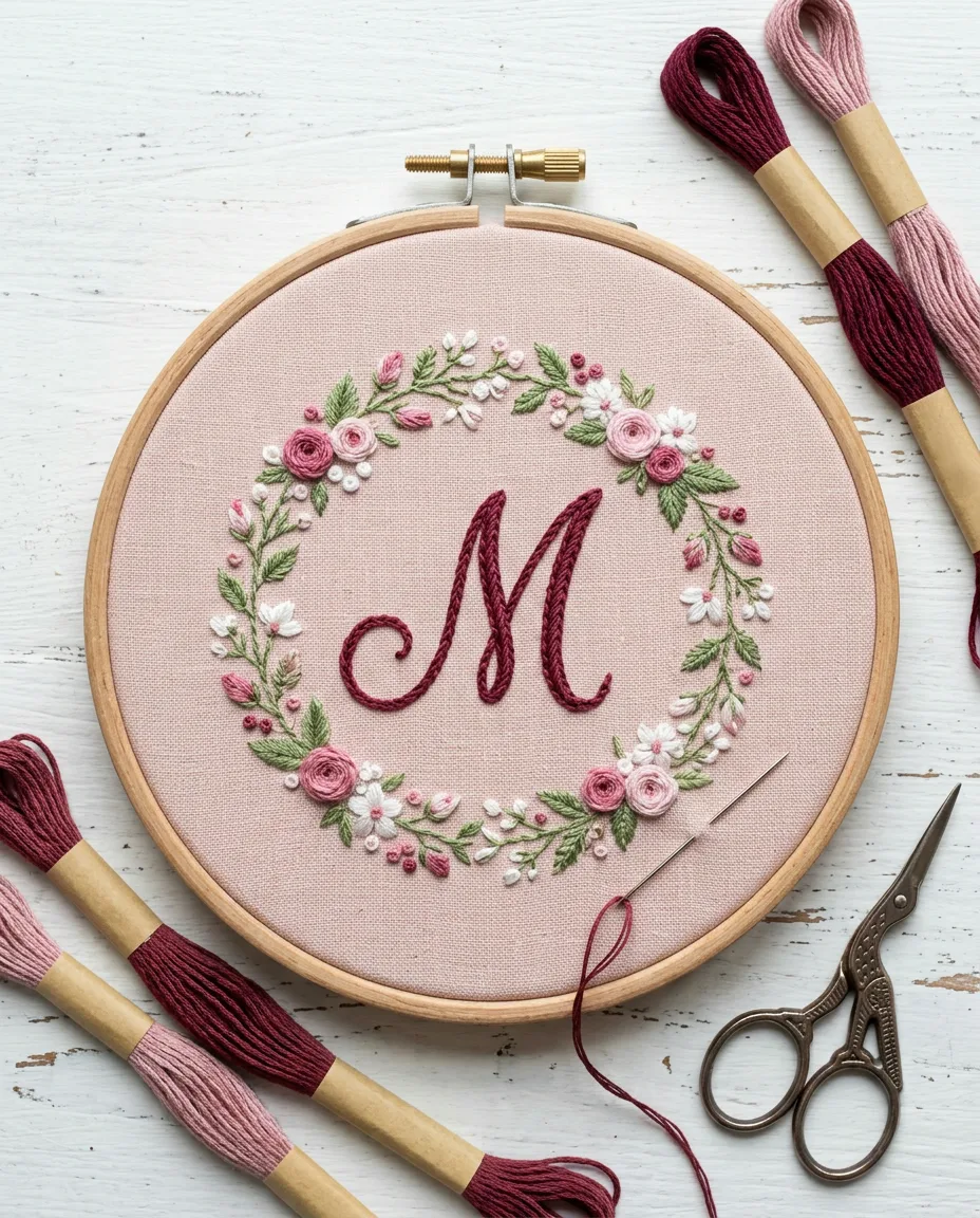 How to Embroider Names by Hand So the Curves Look Smooth